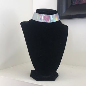 NWOT Holographic Heart Choker